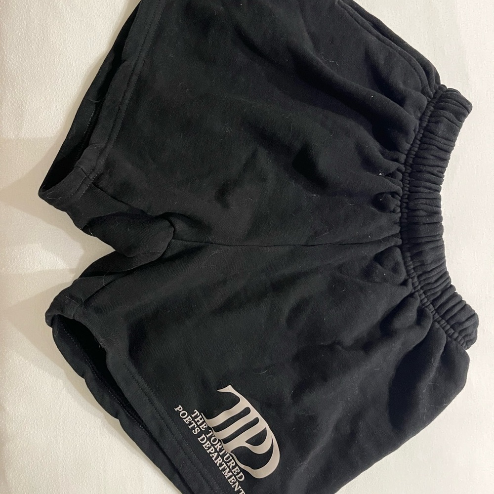 ttpd black cotton shorts